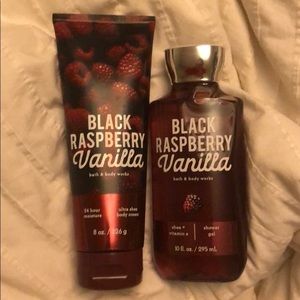 black raspberry vanilla set bath and body works